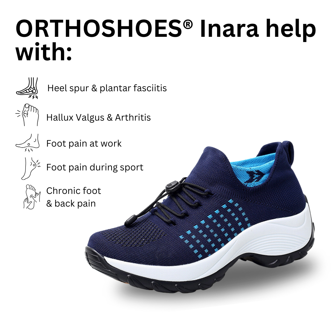 ORTHOSHOES® Inara - Ergonomic & Lightweight Pain Relief Sneakers with Elastic Band